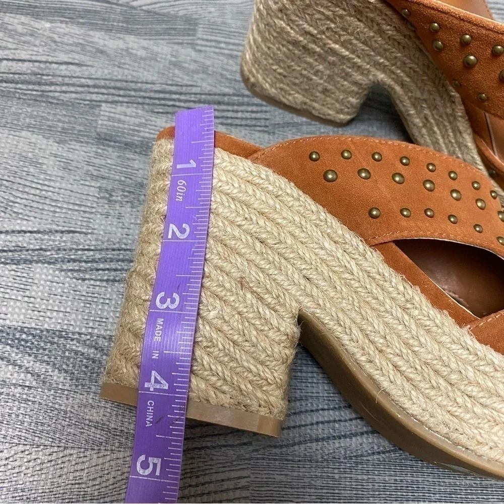 Miim “Ada” Studded Notch Platform Heels